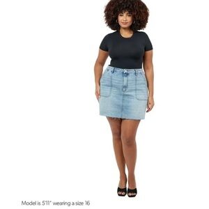 Edited by Remi Bader Women's Utility Skirt Denim Blue Size 16